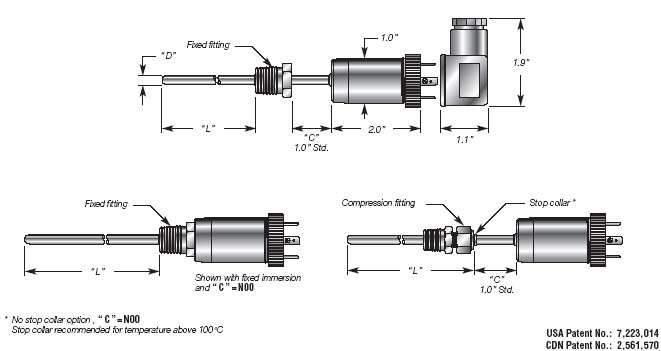 RTD Temperature Transmitter w/ HirschMann Plug Details