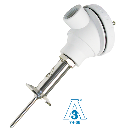 Sanitary Temperature Sensor w/ 4-20mA Output & Connection Head Picture