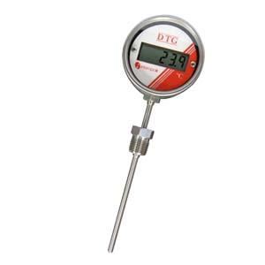 LCD Digital Temperature Indicator, Battery Powered, RTD Sensor Probe, Welded Fitting Picture